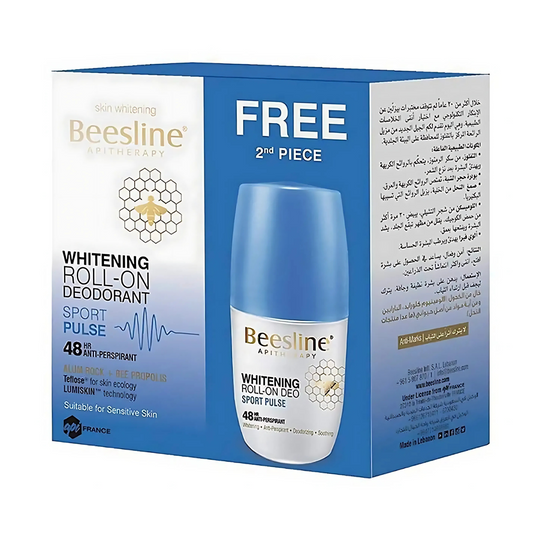 Beesline Sport Pulse Fragrance Whitening Roll-On Deodorant 50 ml (1+1 free)
