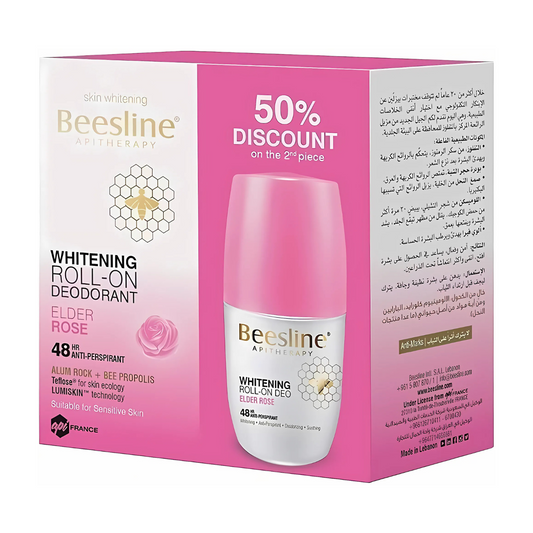 Beesline Whitening Roll On Deodorant Elder Rose 50 ml (1+1 free)